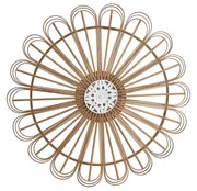 Декорация за стена DKD Home Decor Кафяв Бял Бамбук Дървен MDF (70 x 1.5 x 70 cm)