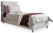 Бежово тапицирано единично легло и решетка 90x200 cm Sleepy Luna - Miuform