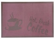 Подложка за хранене Hot Fresh Coffee 45x30см лилава PVC (0193653) - Horecano