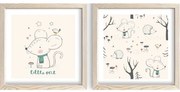 Детски картини в комплект от 2 броя 33x33 cm Little One - Wallity