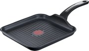 Грил тиган Tefal SELECTION G2844032, 26x26 cм, Незалепващо титаниево покритие, Thermo-Signal, Thermo-Fusion, Индукция, Черен