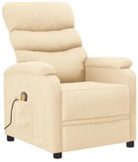 321235 vidaXL Масажен стол, кремав, текстил