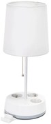 Aigostar - Настолна лампа с контакти 1xE27/60W/230V бяла