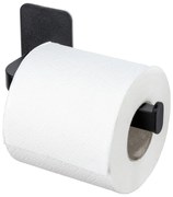 Черен пластмасов държач за тоалетна хартия без пробиване Parma – Allstar