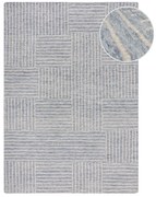 Светлосин ръчно изработен вълнен килим 160x230 cm Memphis Wool – Flair Rugs