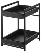 Черен метален допълнителен рафт 30x42 cm Tower – YAMAZAKI