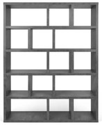 Сива библиотека от декор от бетон 150x198 cm Berlin – TemaHome