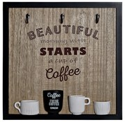 Стенна козирка DKD Home Decor Дървен Смола Дървен MDF (41 x 3 x 41 cm)