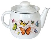 Horecano - Емайлиран чайник 1л "Пеперуда" Н-(l2707/2баттер)