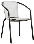 Алуминиев стол бял с черна рамка