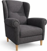 Тъмносиво кресло крило Swan – Ropez