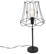 Настолна лампа черна с рамка Granny 30 cm регулируема - Parte