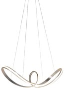 Дизайнерски висящ аплик стомана димируем с LED - Viola Due