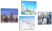 Комплект картини – Изглед към небостъргачите в Ню Йорк