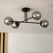 Brilagi - Плафонен полилей MALIVA 4xE14/15W/230V черен/опушен