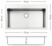 Leks MEGA 770 FI Кухненска мивка за вграждане