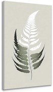 Картина на платно – Лист от папрат с минималистичен нюанс