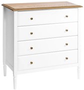 Скрин atmosphera Solen, 4 чекмеджета, MDF, Бял