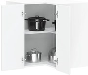 854099 vidaXL Кухненски стенен ъглов шкаф Porto, бял гланц, инженерно дърво