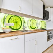 Стъклен арт гръб - Резенчета лайм