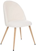 Трапезен стол atmosphera Slano, Букле, Бял