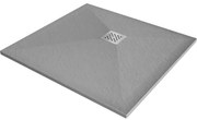 Mexen Stone+ композитен душ под квадратен 90 x 90 см, сив-бетон - 44619090