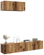 3329003 vidaXL Комплект ТВ шкафове за стенен монтаж 3 части, инженерно дърво