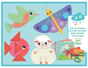 Djeco - Направи колажи със стикери Кръгче в кръгче с ножичка DJ09057