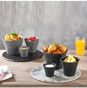 Меламинова кофичка за сервриране ф7,6xh6,5см 140мл черна (48008.BL)