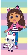 Памучна детска кърпа 70x140 cm Gabby´s Dollhouse Colors – Jerry Fabrics