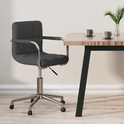 334792 vidaXL Въртящ се офис стол, тъмносив, текстил