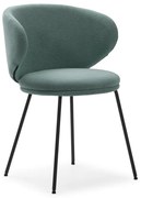 Зелени тапицирани трапезни столове в комплект 2 бр. Rush – Marckeric