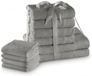 Сиви памучни хавлии и кърпи за баня в комплект от 10 бр. от тери Amari – Restilo