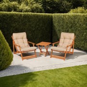 Градински комплект маса и столове (3 части) My007, цвят Кафяв Кремав