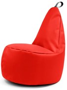 Червен пуф от изкуствена кожа Lull L – So Soft?