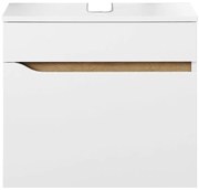 Бял нисък висящ шкаф без мивка 60x53 cm Set 857 – Pelipal