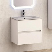 Конзолен PVC шкаф ICP 5955 + МИВКА ICC 6066G СИВ МАТ, 59x45x55см