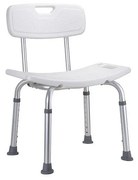 Столче за душ 51x67 см сребристо/бяло