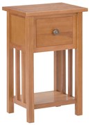 289182 vidaXL Маса за списания с чекмедже, 35x27x55 см, дъбово дърво масив