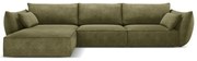 Зелен ъглов диван (ляв ъгъл) Vanda - Mazzini Sofas