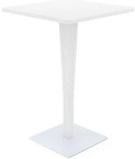 Бар маса - ратан квадрат - Riva 70 х 70см Бяла