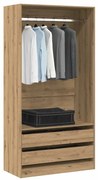 3318627 vidaXL Гардероб Artisan Дъб 100x50x200 cm Инженерна дървесина