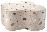 Светлокафяв детски пуф от букле и шенил Terrazzo Cloud – Wigiwama