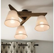 Brilagi - LED прикрепен полилей ANTHONY 3xE14/40W/230V дъб орех/бежов