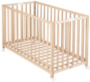 Сгъваемо детско легло на колела в естествен цвят 60x120 cm Fold up - Roba