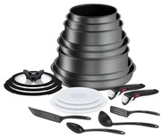 Tefal - Комплект съдове 20 ч. INGENIO DAILY CHEF ON черен