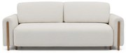 Сгъваем/с място за съхранение диван от прежда с примки от букле в цвят слонова кост 244 cm Arcadova – ELTAP