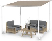 Blumfeldt Nantes, беседка, слънцезащитен навес, 3x3m, полиестер, стоманена рамка, UV50+, подови колела