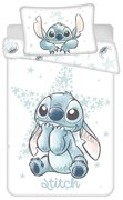 Бяло памучно детско спално бельо 100x135 cm Lilo and Stitch "White Star" – Jerry Fabrics