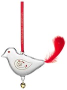 Стъклена коледна украса 7 cm Ann-Sofi Romme Annual Christmas Bird 2025 – Holmegaard